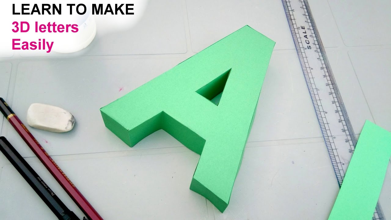 how to make letter 3d