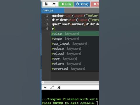 To find quotient and remainder of a divident and divisor #python # ...