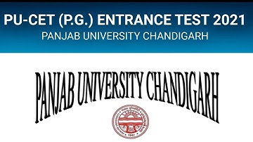 PU CET PG Admission 2021 | Panjab University Chandigarh
