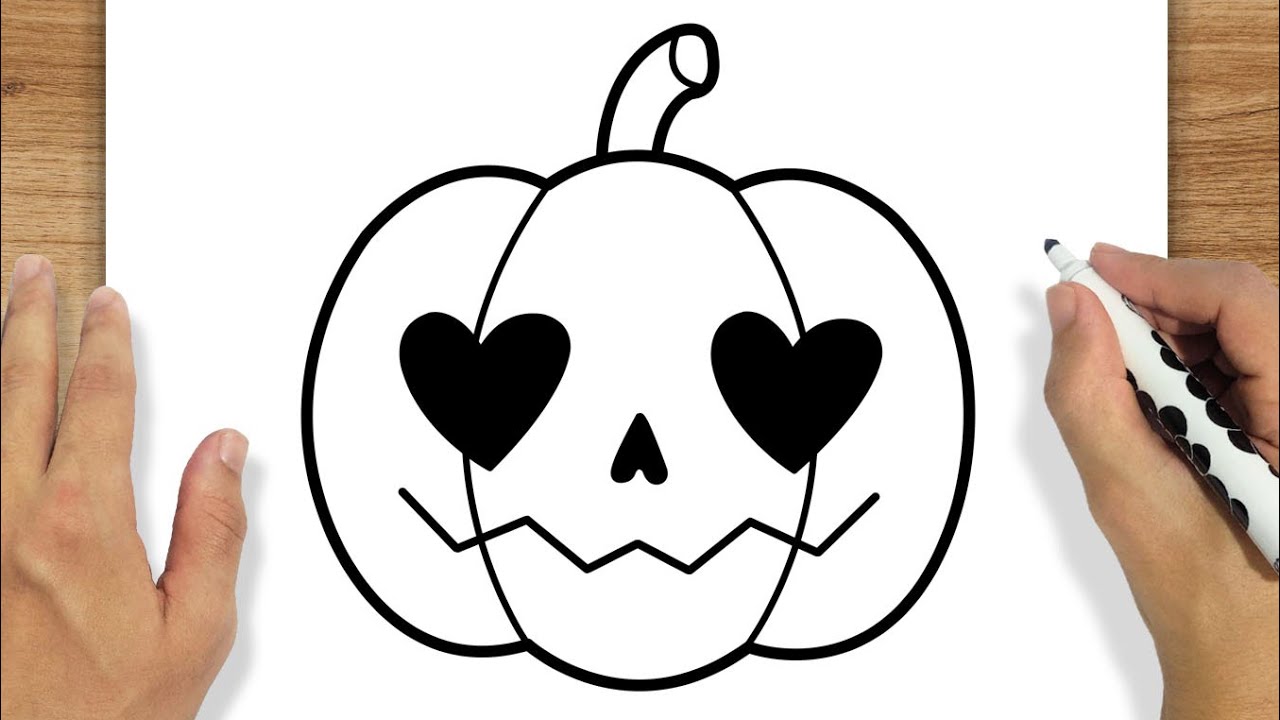 Como desenhar Abóbora de Halloween fofa Kawaii ❤ Desenhos Kawaii - Desenhos  para Desenhar 