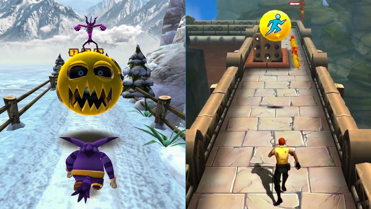 Sonic Dash Big vs Temple Run 2 Running Challenge Nubi Gameplay