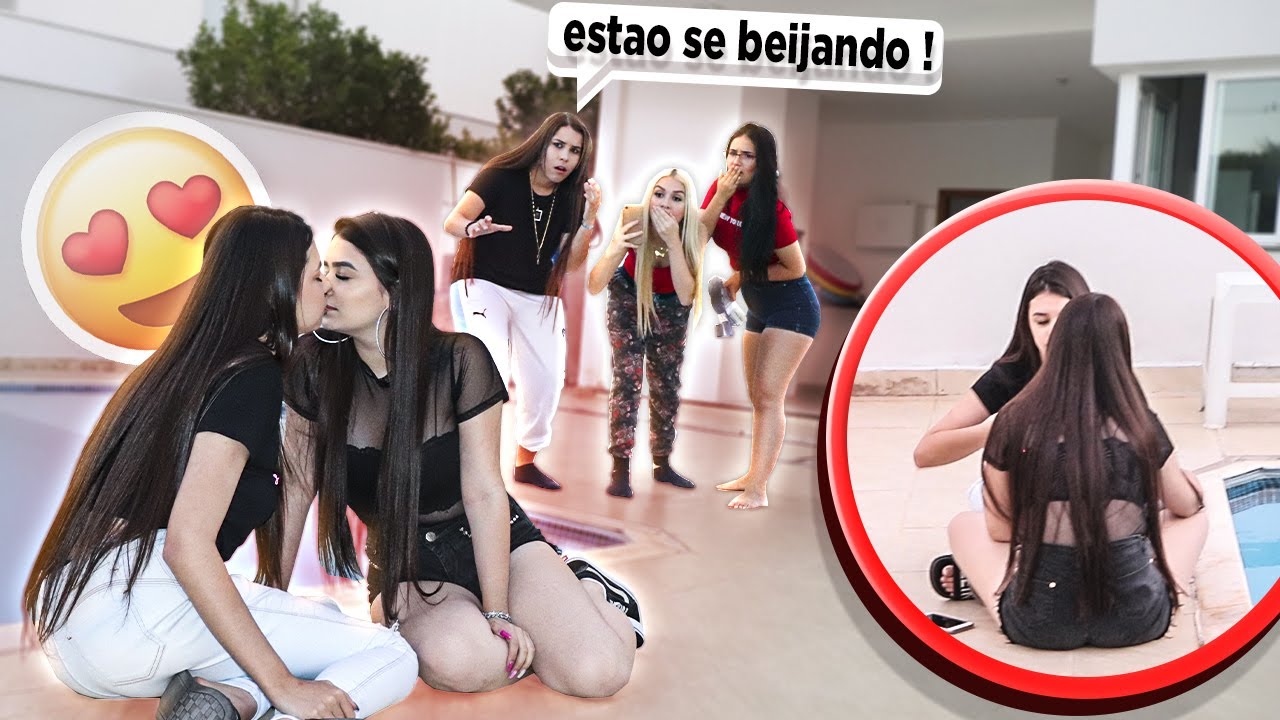 FLAGRAMOS A AMANDA E A NOVATA SE BEIJANDO NA PISCINA!!