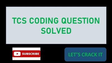 TCS CODING QUESTION ASKED ON NOVEMBER 14th #tcs #nqt #offcampus #coding #programming