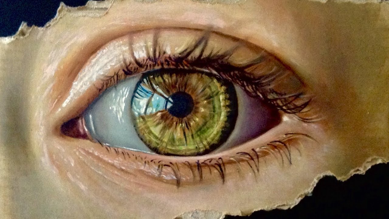 ダンボールにリアルな目を描く Drawing Realistic Eyes On Cardboard Youtube