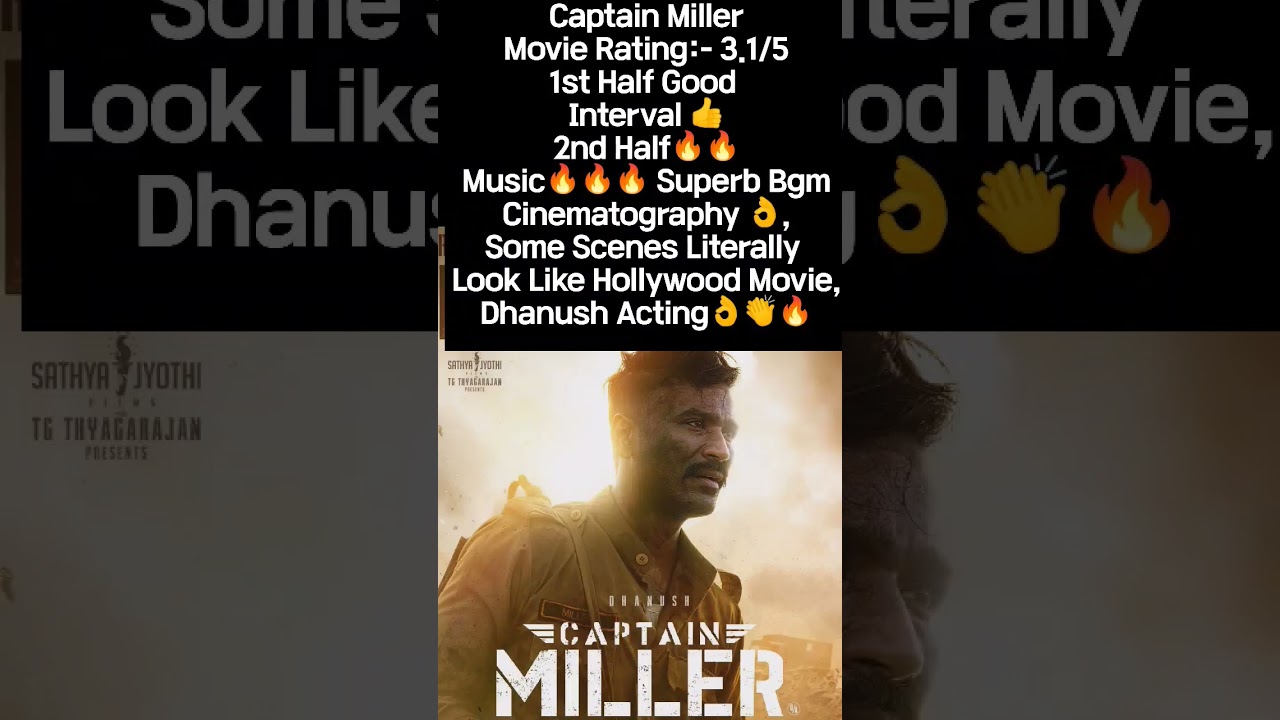 Captain Miller Movie Review | Dhanush,Shiva Rajkumar, Priyanka Mohan | Movie Rating, Public Talk