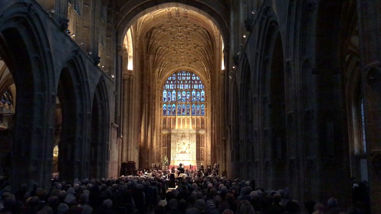 Violinist Nicola Benedetti at Sherborne Abbey