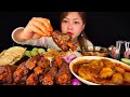 Asmr Eating Yummy Spicy Mutton Curry With Rice | Eating Asmr Video 