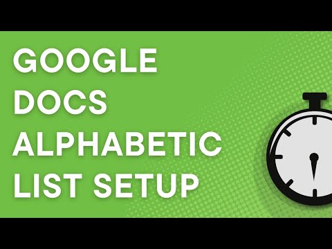 Видео: Google Docs дээр жагсаалтыг цагаан толгойн үсгээр бичих арга бий юу?