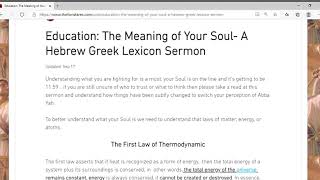 Education  The Meaning of Your Soul  A Hebrew Greek Lexicon Sermon