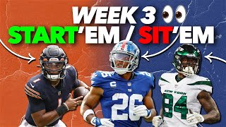 Start Em Sit Em Week 3 - Fantasy Football