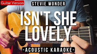 Video thumbnail of "Isn't She Lovely [Karaoke Acoustic] - Stevie Wonder [Jayeslee Version | HQ Audio]"