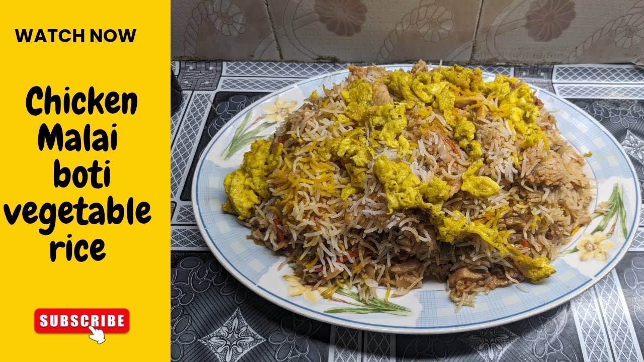 Creamy Vegetable Malai Boti Rice Recipe | Easy & Delicious Veg Biryani ...