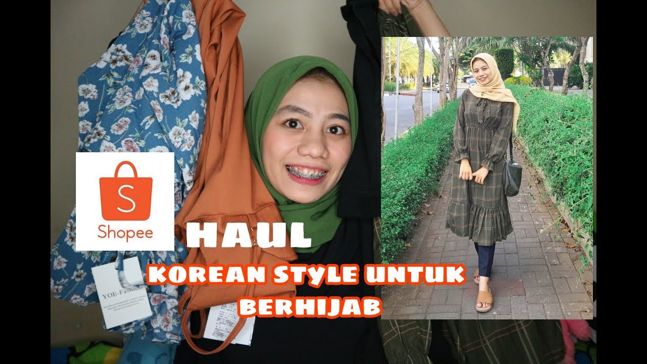  SHOPEE HAUL BAJU  KOREAN STYLE untuk yang berhijab NO Try 