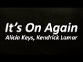 Alicia Keys - It&#39;s On Again (Spider Man 2) (Lyrics) ft. Kendrick Lamar