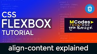CSS Flexbox align content: Designing Responsive Web Layouts with Adaptive Alignment (in Sinhala)