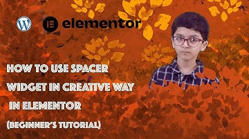 HOW TO USE SPACER WIDGET IN ELEMENTOR  #elementor #elementortutorials #wordpresstutorials