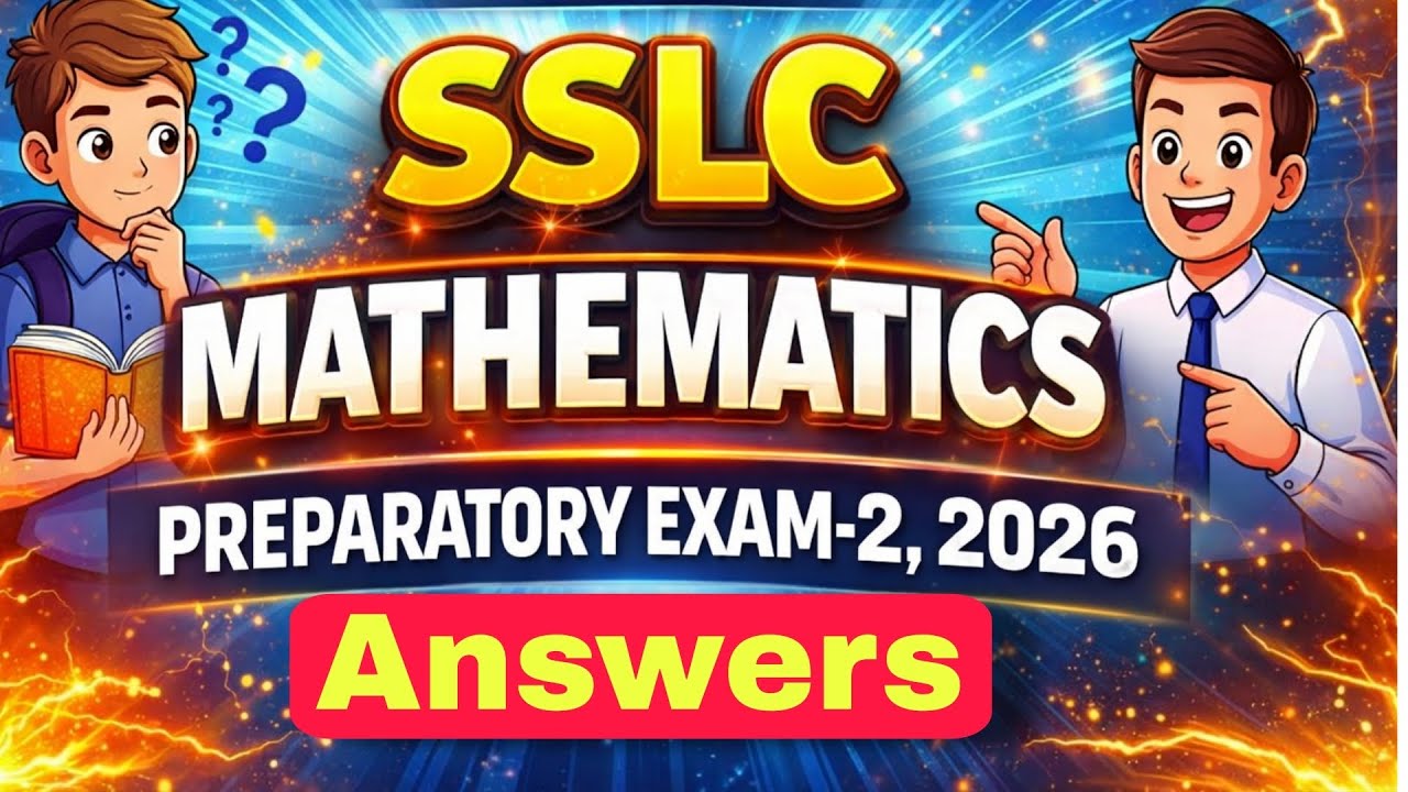 State Level SSLC Preparatory Exam-2 Mathematics Key Answers 2026Class 10th Important for board-exam 