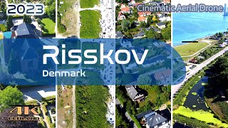 Risskov From Above - 4K Aerial Drone - Risskov Strandpark - Bellevue Strand - Kirke - 2023 Denmark