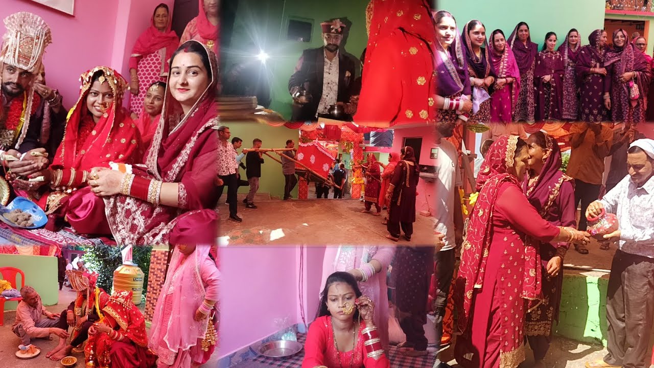 #नई भाभी का गृह प्रवेश  और भी रस्में।। हिमाचली रीति रिवाजों के साथ 🥰।।#pahadi#marriage#villagelife