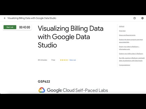 Visualizing Billing Data with Google Data Studio || Qwiklabs || GSP622
