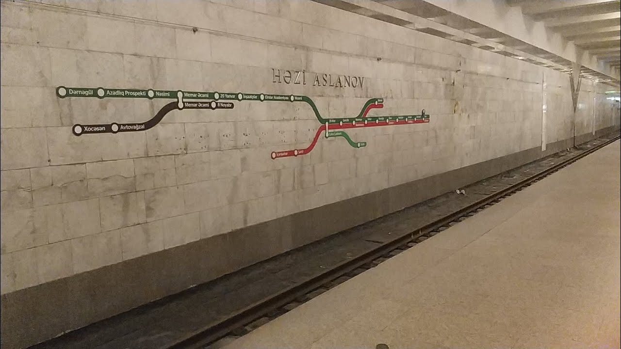 Həzi Aslanov-Koroğlu(Qırmızı xətt)Bakı Metropoliteni(1-ci hissə)