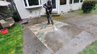 Her Patio Was TARNISHED With MOSS & DIRT! Pressure Washing Transformation!
