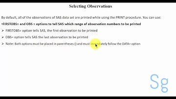 6.3 Firstobs and obs Selecting Observations