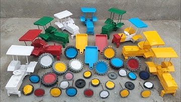 Mini john Deere tractor trolley tyres fitting tractor video 