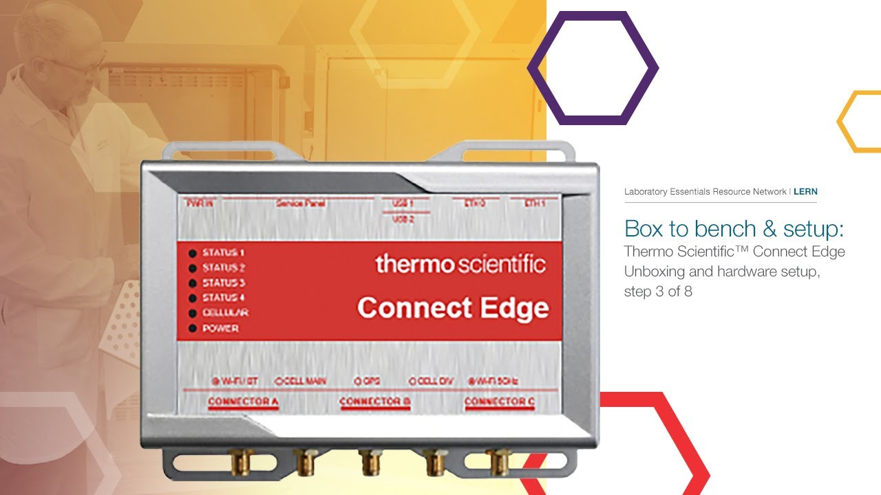 Box to bench & setup: Thermo Scientific™ Connect Edge Unboxing and hardware setup, step 3 of 8