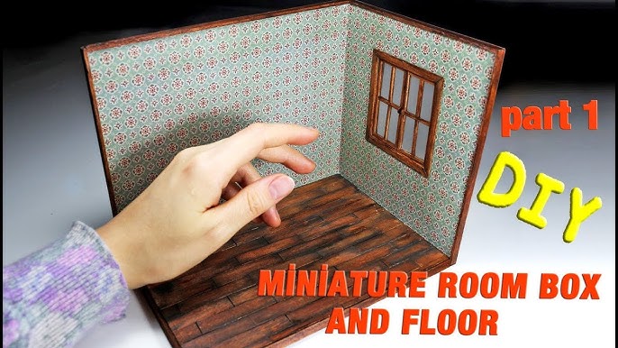 Hand Made Miniature Library Roombox from www.mumandmeminiatures