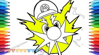 How to Draw Mario Odyssey, Electronic Mario #35 | Drawing Coloring Pages for Kids