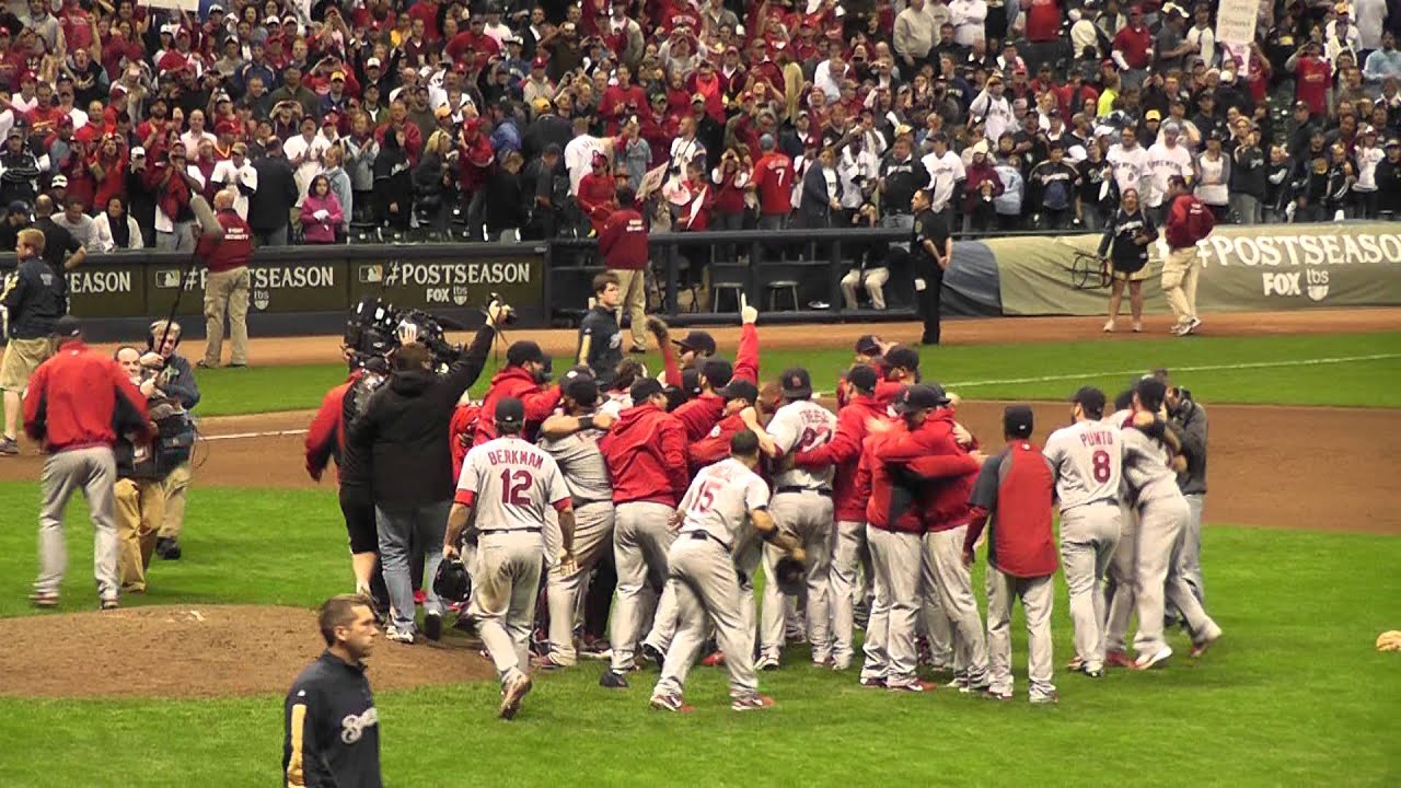 St. Louis Cardinals celebrate 2011 NL Championship - Game 6 NLCS - YouTube