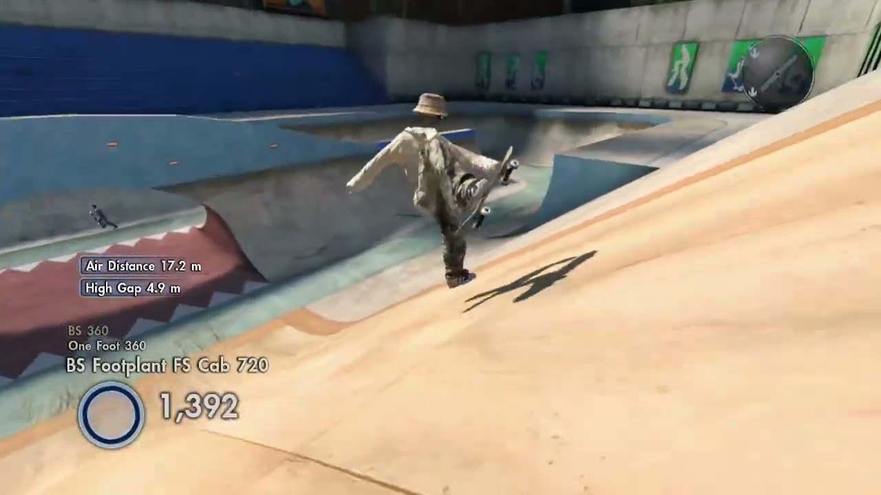 I did a 1440 footplant in skate 3