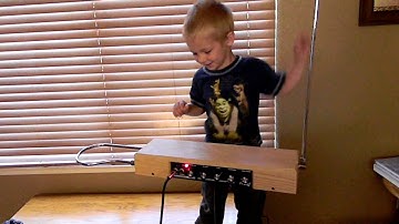 Greyson playing the Moog Etherwave Plus Theremin