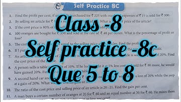 new learning composite mathematics class 8 self practice 8c | Schand maths solutions chapter 8 ex 8c