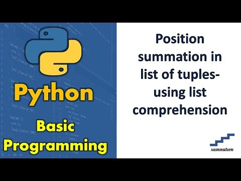 Position summation in list of tuples-using list comprehension
