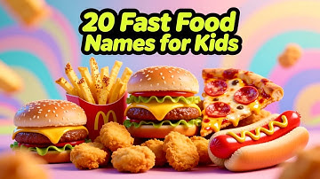 🍔 Fun Fast Food Learning for Kids | 3D Food Animation & Names | Educational Video for Children USA