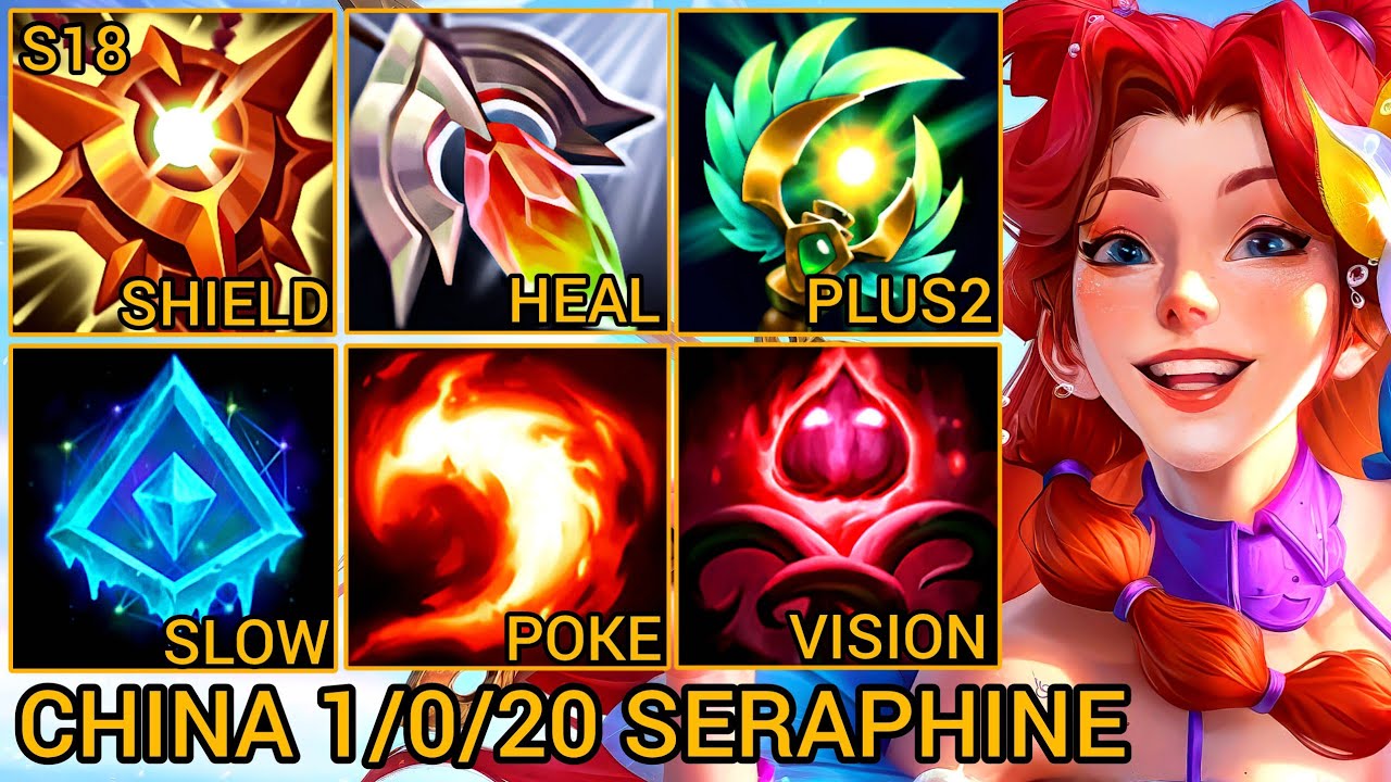 Country 1 Seraphine Support 1/0/20 - China Server Wild Rift Season 18 New Build Best Tier By Tiarty