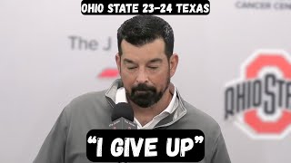 Ryan Day is LEAVING Ohio State after massive CHOKEJOB - Post Game Interview - Ohio State vs Texas