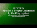 Article 24: Speak in a Tongue Understood - 39 Articles Jukebox - Pop Opera AI Song