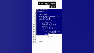 printing pattern part 16 | c programming | #shorts #clanguage