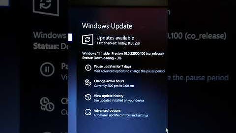 Windows 10 pro update on windows 11 insider preview 10.0.22000.100 - in used HP 840 Elite Book.