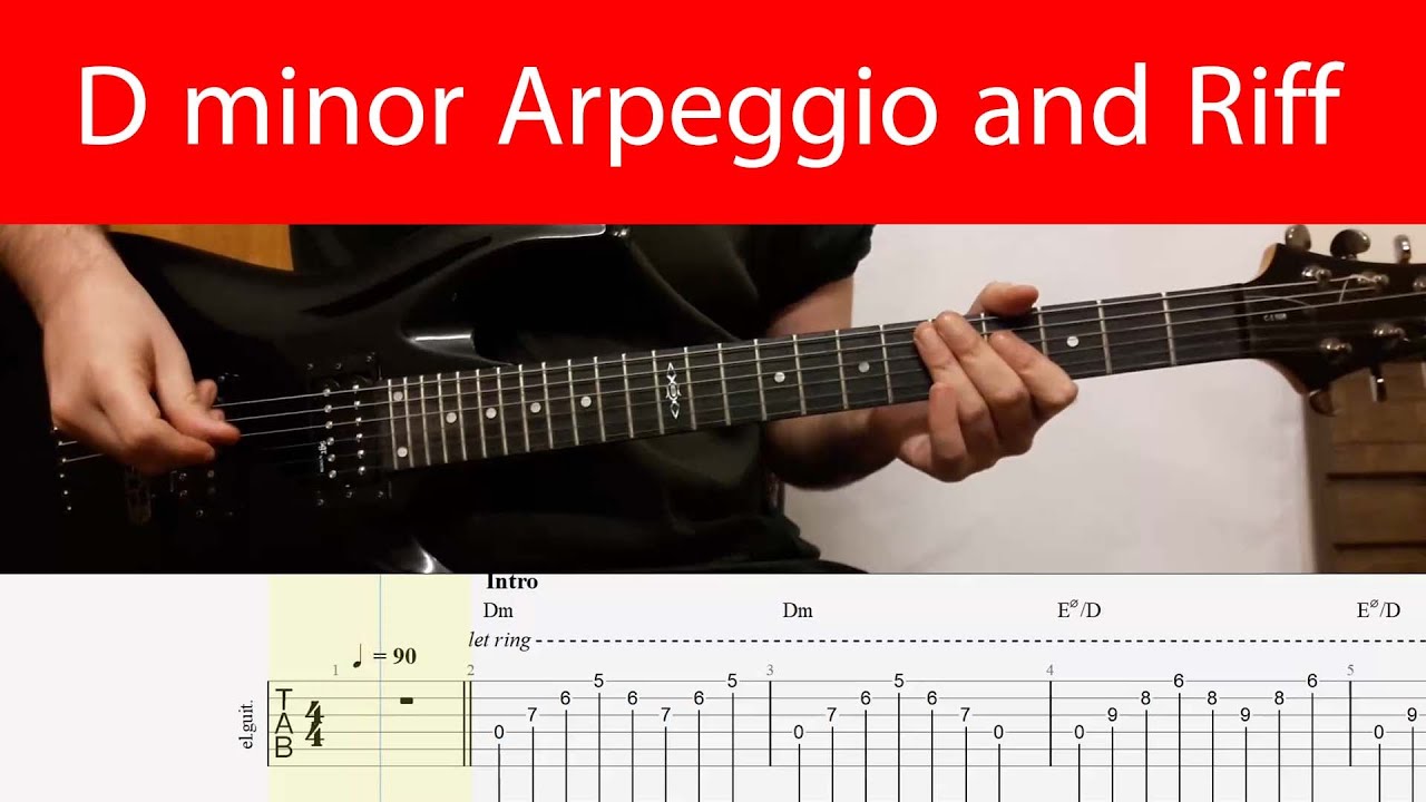 Guitar Riff Of The Day - D minor Arpeggio and Riff - YouTube