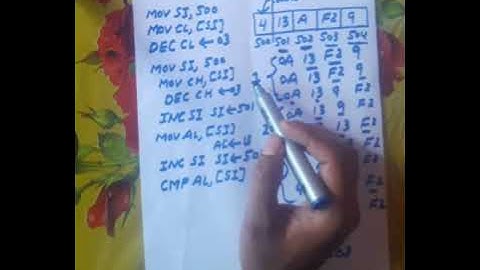 Sorting an array in ascending order in 8086 using bubble sort method