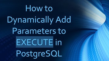 How to Dynamically Add Parameters to EXECUTE in PostgreSQL
