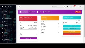 user account | PHP Radius