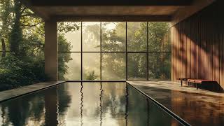 brutalist ambient || pool house || enclosed
