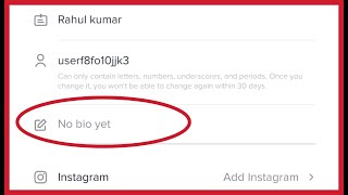 Tik tok me bio kaise likhe |how to write bio on tiktok in hindi