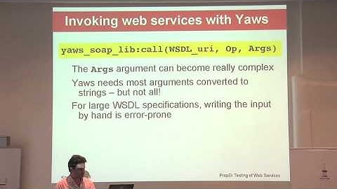 An Erlang-Based Framework for the Automatic Testing of Web Services