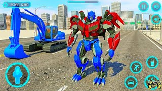 Blue Excavator Robot transformers: Mech Multiple Transform Game - Android Gameplay screenshot 3